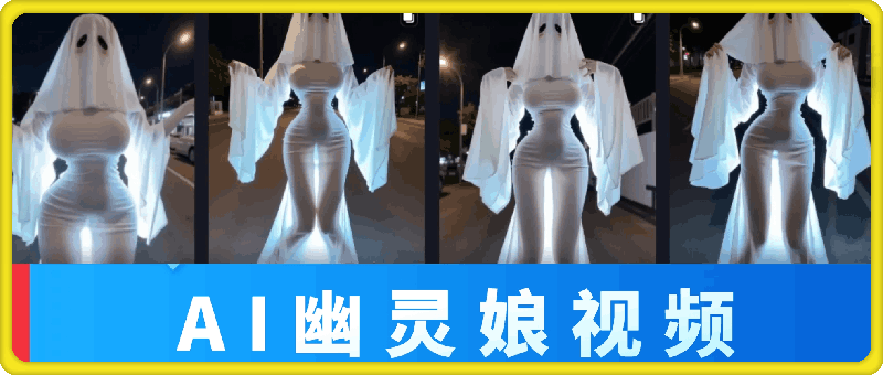 AI幽灵娘视频，3分钟1条，日吸粉1000+，短视频爆粉新玩法！